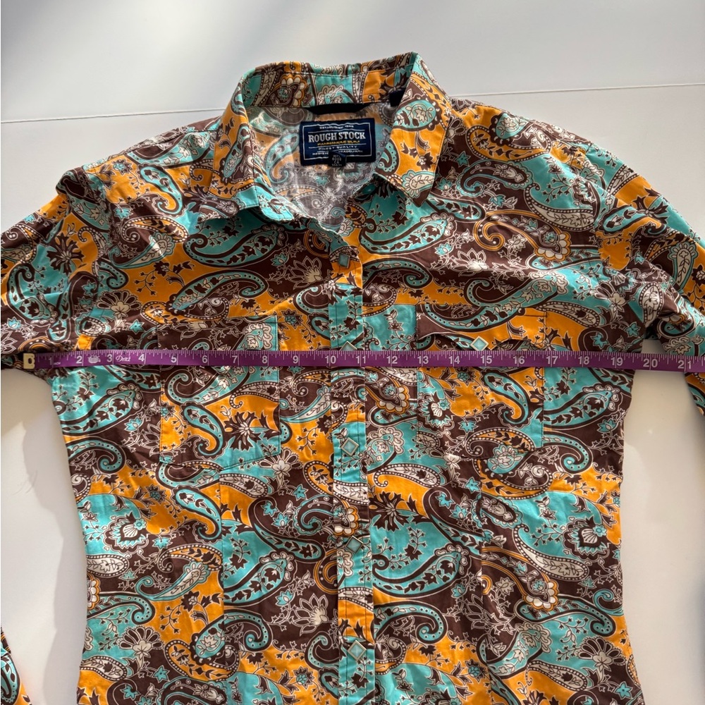 Paisley Button Down Shirt - Multicolor - Picture 6 of 9